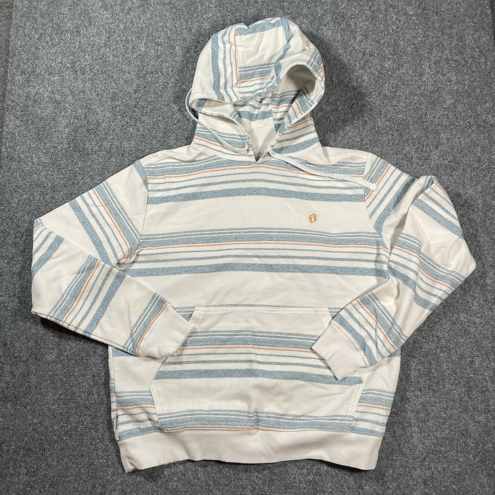 Hang Ten Striped Hoodie Long Sleeve Pullover Small Retro Surfer Style Beachy